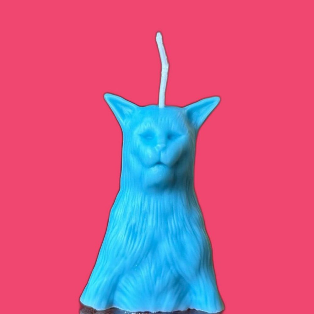 Handmade Cat Candle Smudge the Cat